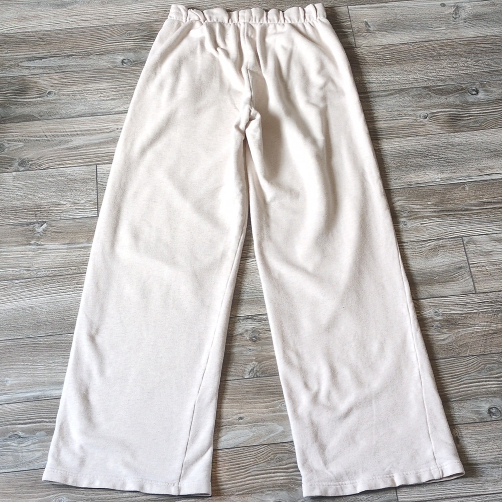 AERIE Light Cream Street Trouser Cozy Lounge Pants S Long - Picture 4 of 5